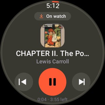 Audex on a Wear OS watch